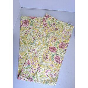 Ballard Lee Karen Lee Rectangle Tablecloth 52"x54" Yellow Green Red Floral USA
